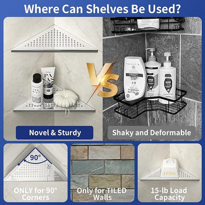Corner Shower Shelf, Grout in Shelf Racks - Image 4