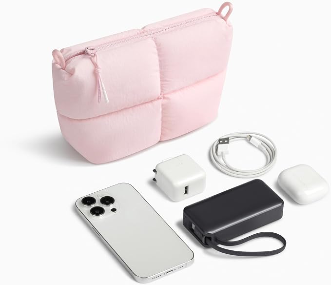Comfyable Puffy Electronics Organizer Travel Case, Cute Tech Pouch - Image 6
