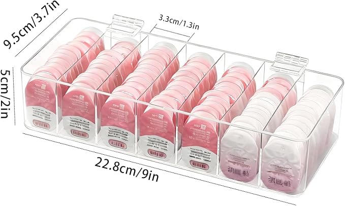 2 Pack Clear Acrylic Makeup Organizers, 7-Section Bathroom Organizer - Image 2
