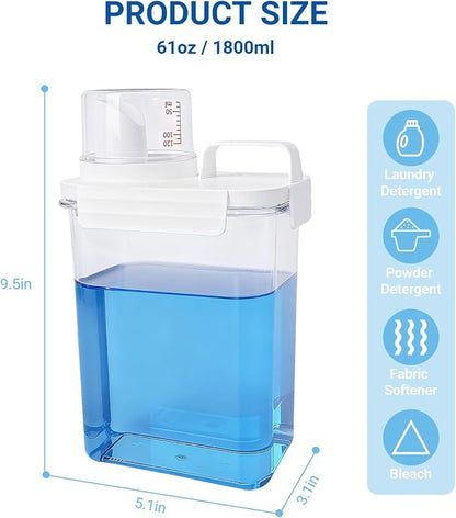 Laundry Detergent Dispenser - 61oz Refluxable Plastic Liquid Laundry Detergent - Image 2