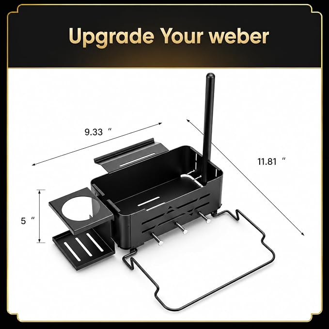 QuliMetal Grill Organizer Kit for Weber Works – Rail‑Mounted Grill Accessory Set - Image 2