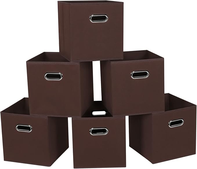 Fabric Cloth Storage Bins, Fabric Cube Bins Organizer by SEVENDOME