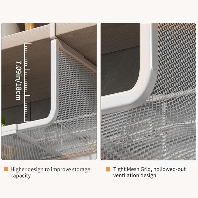 Expandable Under Shelf Basket Organizer, Under Shelf Storage, Hanging Baskets - Image 3