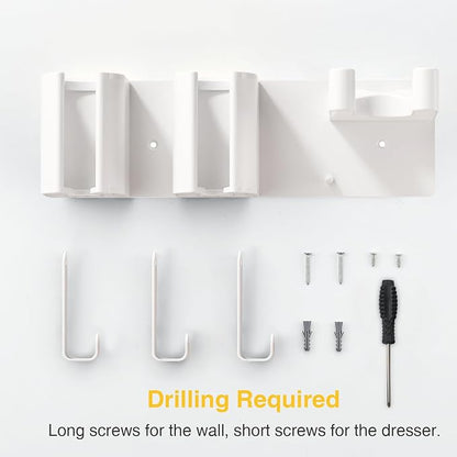 Hair Tool Organizer Wall Mount, Hair Dryer Holder, Curling Iron Storage - Image 9