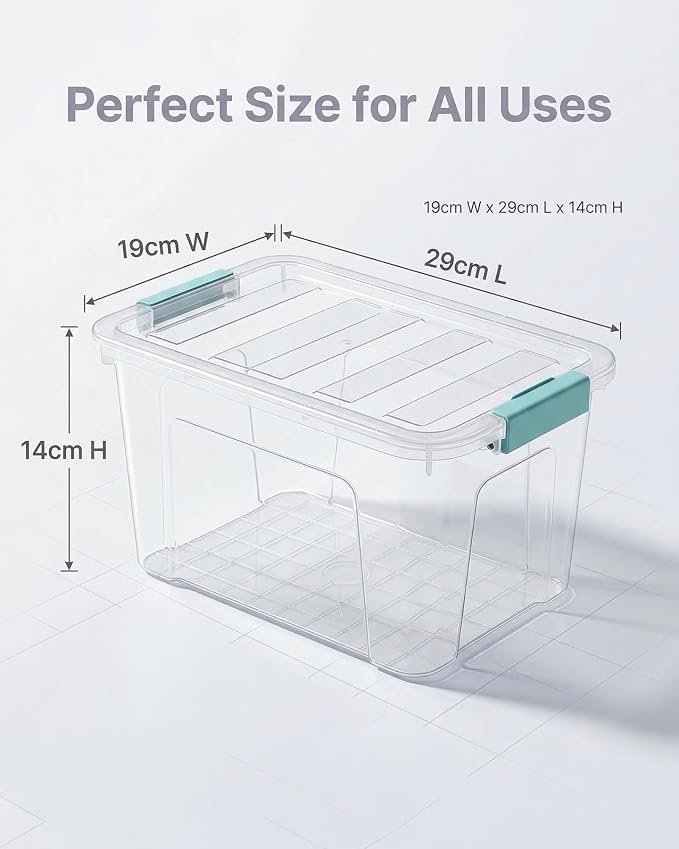 Storage Bins with Lids 6 Pack Clear Storage Containers, 7 Quart Stackable - Image 2