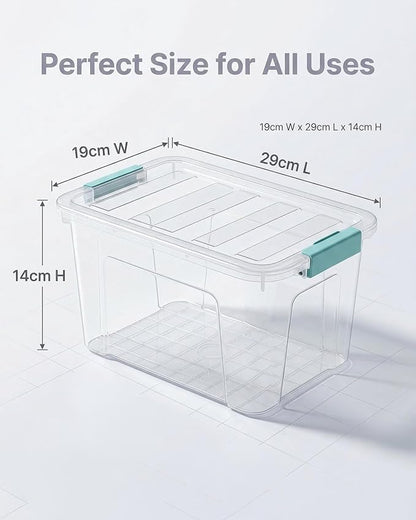 Storage Bins with Lids 6 Pack Clear Storage Containers, 7 Quart Stackable - Image 2