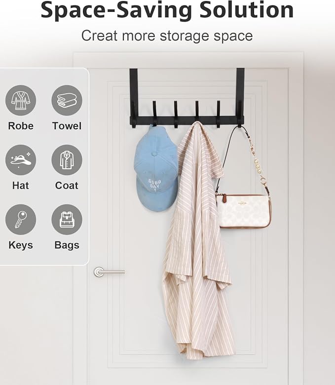 Optish Over The Door Hooks, Door Hanger Hooks - Image 6