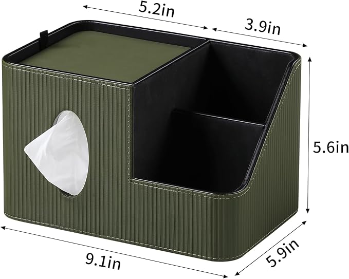 PU Leather Square Tissue Box Cover - Image 4