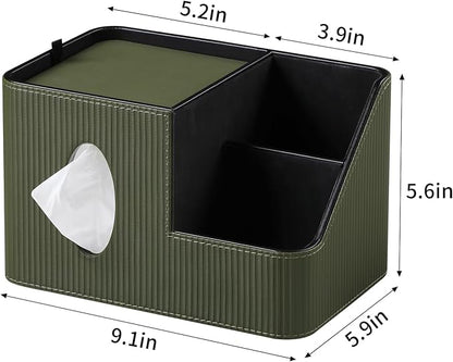 PU Leather Square Tissue Box Cover - Image 4