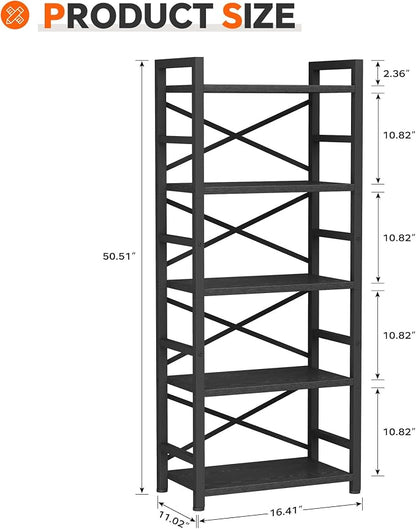 Homeiju Organization and Storage, Tall Bookcase - Image 3