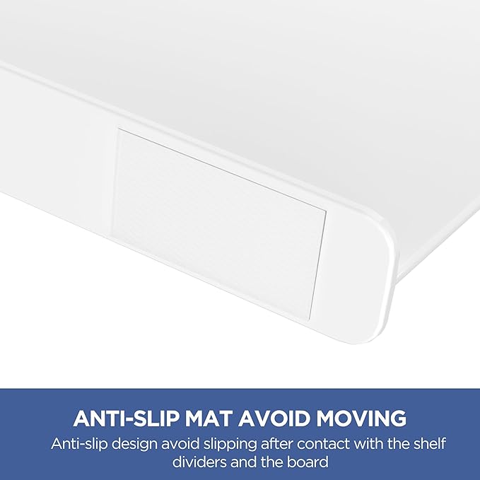 HBlife 8 Pcs White Acrylic Shelf Dividers, Vertical Purse Organizer - Image 5