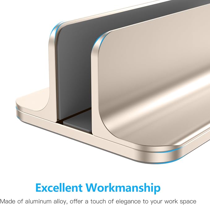 OMOTON Vertical Laptop Stand Holder, Desktop Aluminum Stand - Image 7