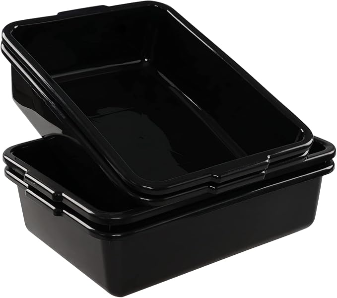 Gloreen 4 Pack Bus Box Commercial, 13 L Dirty Dish Bin Utility Tub by Gloreen