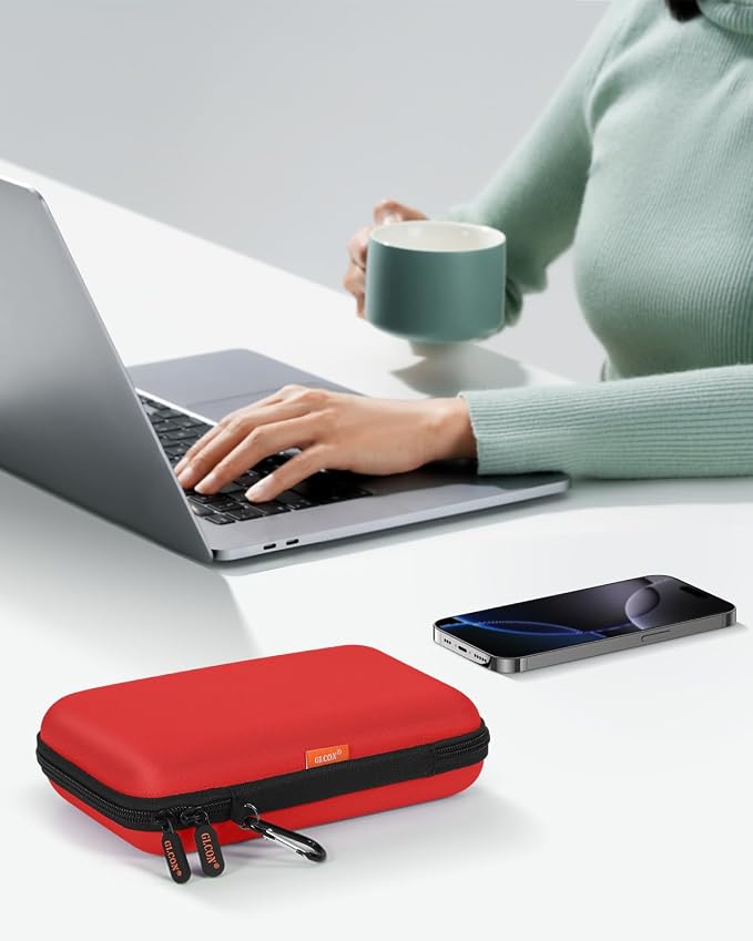 Pure-Red Shockproof Hard Shell Carrying Case - Image 6