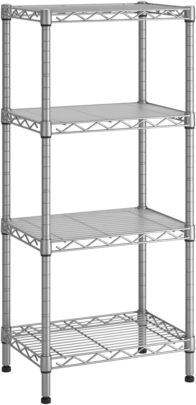 SINGAYE 4 Small Shelves Storage Shelf Wire Shelving Unit Metal Shelf Adjustable - Image 9