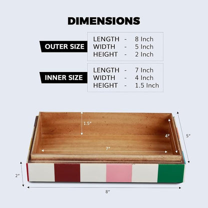 Handicrafts Home Decorative Keepsake Box 8x5 – Small Organizer Box - Image 2
