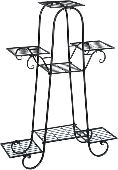 7 Tier Metal Plant Stand Planter Rack, Iron Flower Pot Display Rack Plant Rack by Kathring