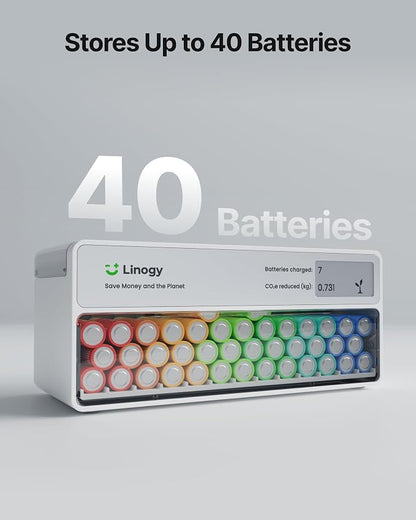 8-Slot Battery Charger Only, for AA AAA Lithium NiMH NiCd, Auto-Drop - Image 6