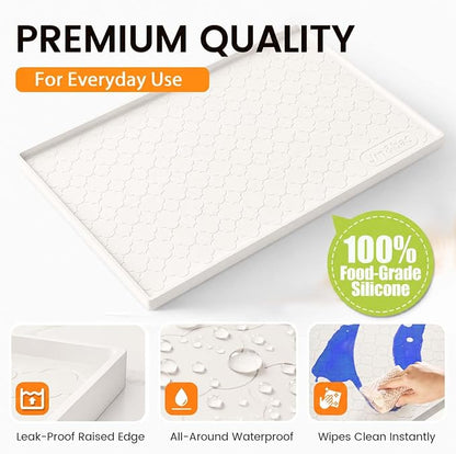 Jin&Bao Waterproof Under Sink Mat 34" x 22", Thick Silicone Mat Cabinet - Image 6