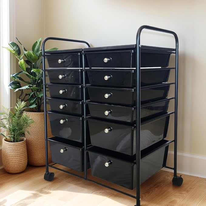 Multipurpos 12 Drawers Rolling Storage Cart by Unknown