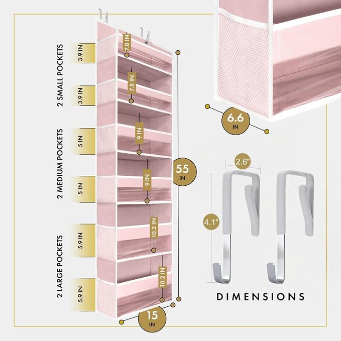 HOMELUX THEORY Over The Door Organizer Hanging - Image 2