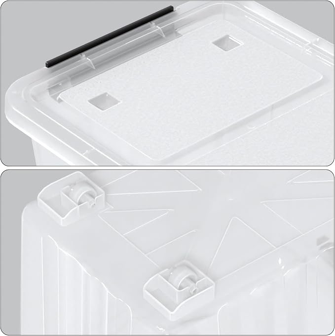 50 Quart Large Plastic Latching Box - Image 4