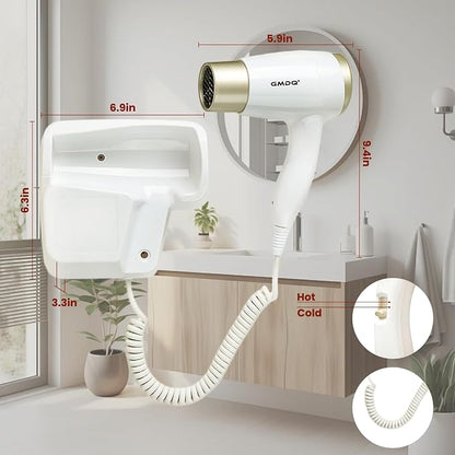 Wall Mounted Hair Dryer with USB Charging Port - Image 2