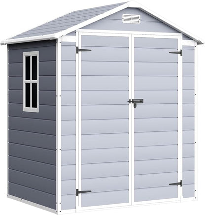 Devoko 6 x 4 FT Resin Outdoor Storage Shed - Image 7