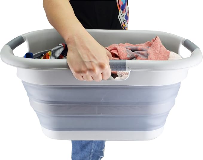 SAMMART 30L Collapsible Plastic Laundry Basket - Image 7