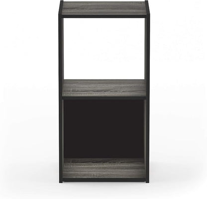 Furinno Pelli Cubic Storage Cabinet, French Oak Grey/Black - Image 5