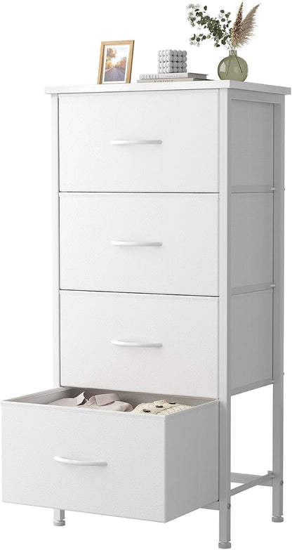 Sweetcrispy Dresser for Bedroom, 4 Drawer Storage Cabinet, Tall Nightstand | by Sweetcrispy