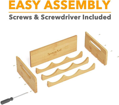 SpaceAid Bamboo Water Bottle Organizer - Image 7