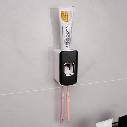 2 Slot Plastic Toothbrush Holder and Toothpaste Dispenser Wall Mounted - Image 7