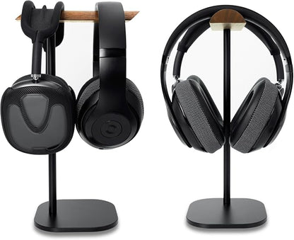 Gvoears Upgraded Headphone Stand, Walnut Wood Headphone Stands Headset Holder - Image 2
