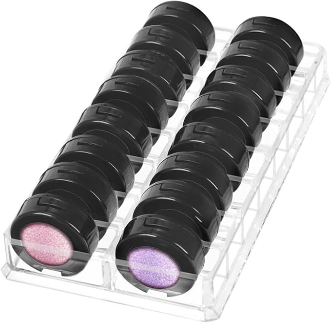 1PC Acrylic Eyeshadow Makeup Organizer 16 Space Cosmetic Storage Container - Image 7