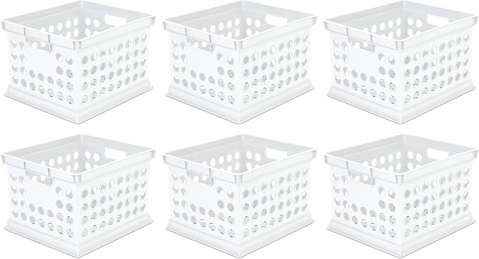 Sterilite Stackable Plastic Storage Crate Bin Organizer File Box by Sterilite