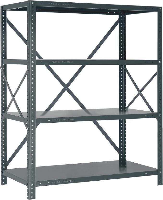 Quantum Storage Systems 39-1236-4 IRONMAN Solid Heavy Duty 4 Shelves 39" H x by QuantumStorageSystems