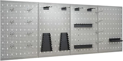 Wall-Mounted Peg Boards 4-Pack 15.7"x22.8" Steel by CUMYZO