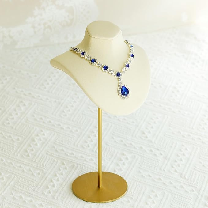 Necklace Display Stand For Selling Velvet Chain Jewelry Bust Holder Organizer - Image 4