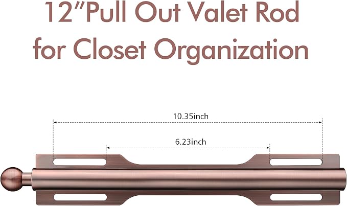 FIRJOY 12" Valet Rod for Closet Pull Out - Image 3