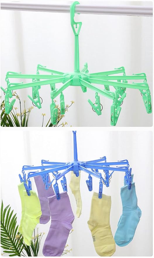 DurReus Foldable Clip Drip Laundry Hanger Portable Plastic Hanging Dryer - Image 6