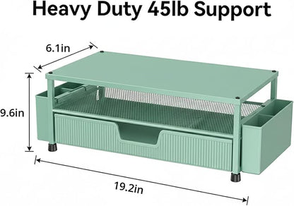 ECOLOVI Desk Organizer and Accessories, 2-Tier Computer Monitor Stand Rise - Image 2