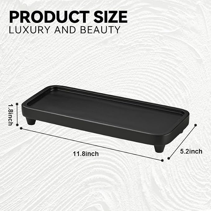 Bathroom Tray for Counter, Vanity Tray, Soap Dispenser Tray for Kitchen Sink - Image 3