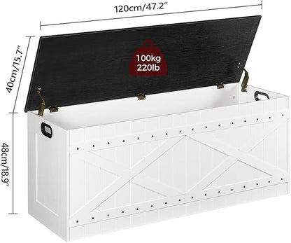 MAHANCRIS 47.2" Storage Chest, Extra Large Toy Box - Image 2