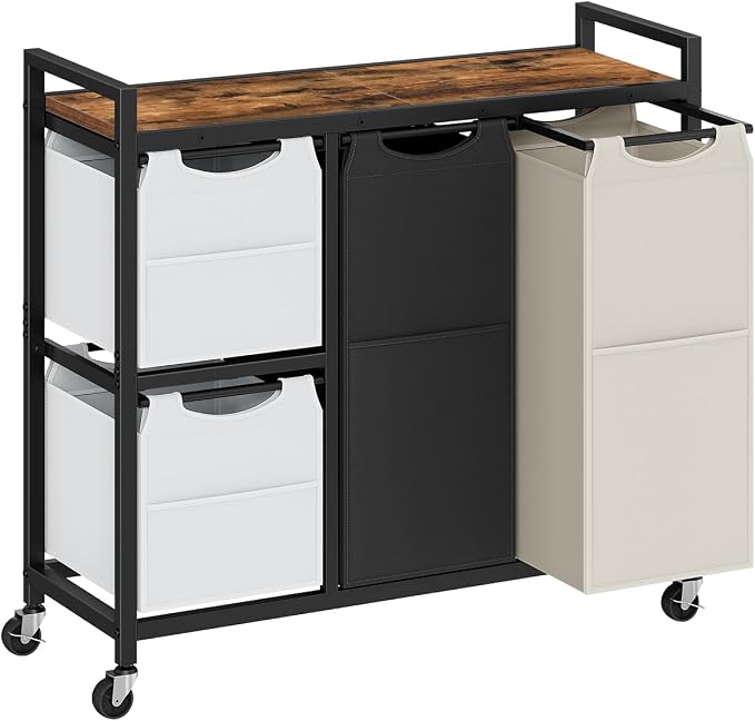 HOOBRO Laundry Sorter with 4 Section, 39 Gal. Laundry Hamper with Wheels by HOOBRO