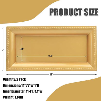 2 Pack Gold Bathroom Vanity Tray - Image 4
