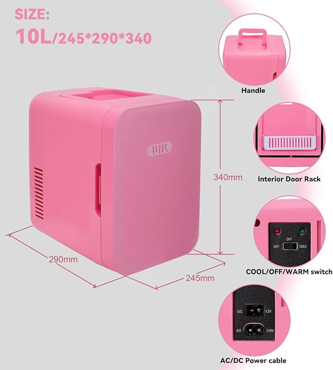 JOYSTAR 10 Liter/12 Cans Mini Fridge - Image 4