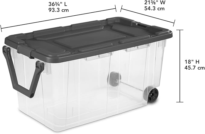 Extra Large Storage Bin, 40 Gallon Wheeled Plastic Storage Container - Image 3
