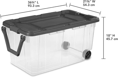 Extra Large Storage Bin, 40 Gallon Wheeled Plastic Storage Container - Image 3
