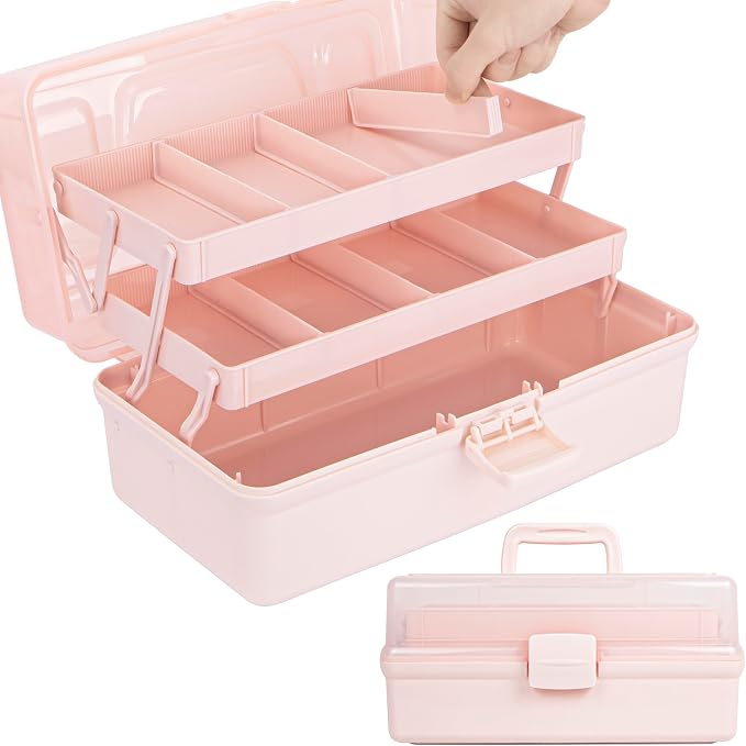 TERGOO 12.5in 3-Layer Multipurpose Craft Organizers and Storage by Focusonefficientstorage